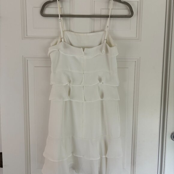 Parker Kristie White ruffled mini dress - Picture 3 of 4